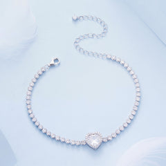 Heart Tennis Bracelet