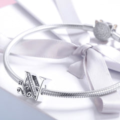 Fancy Letter N Charm