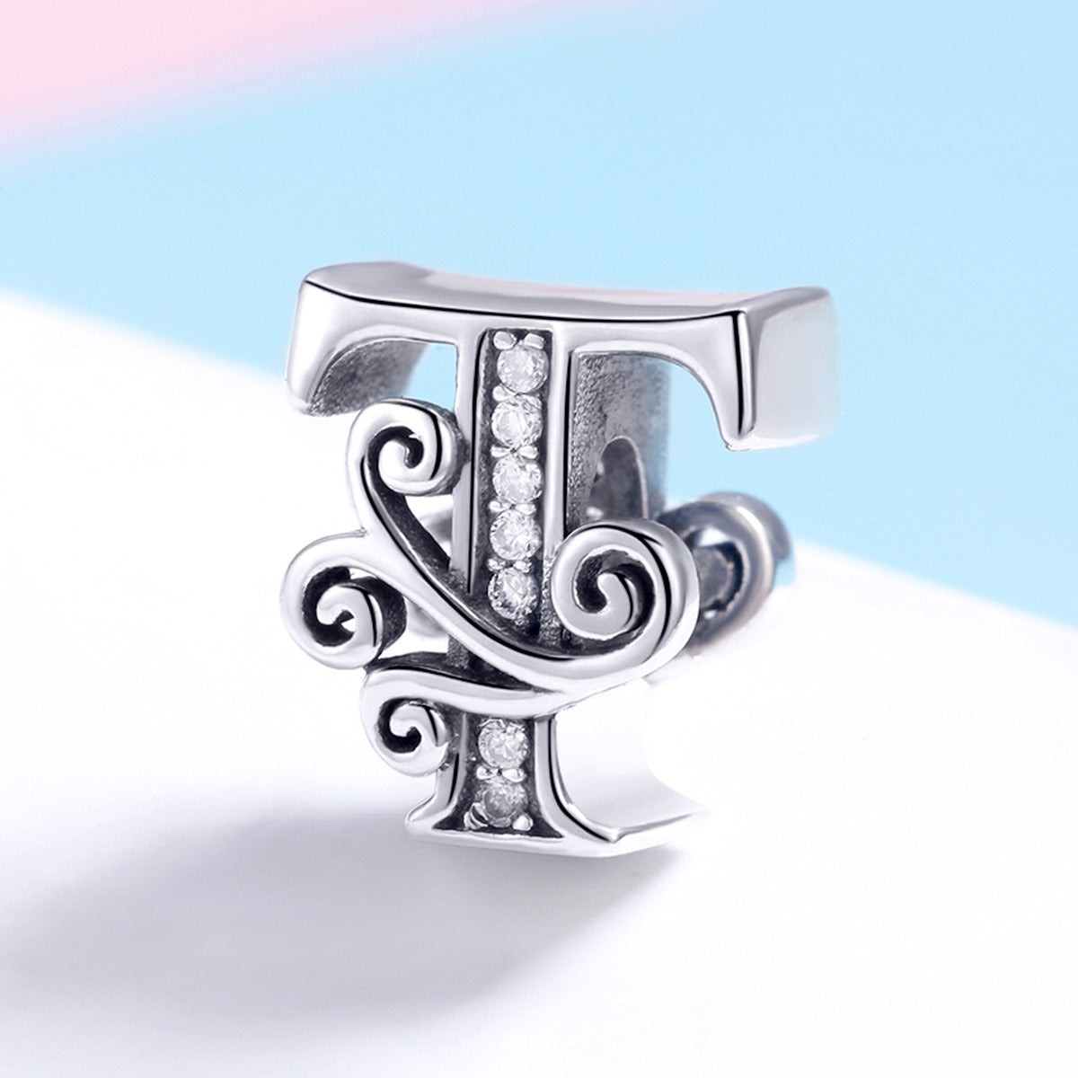 Fancy Letter T Charm