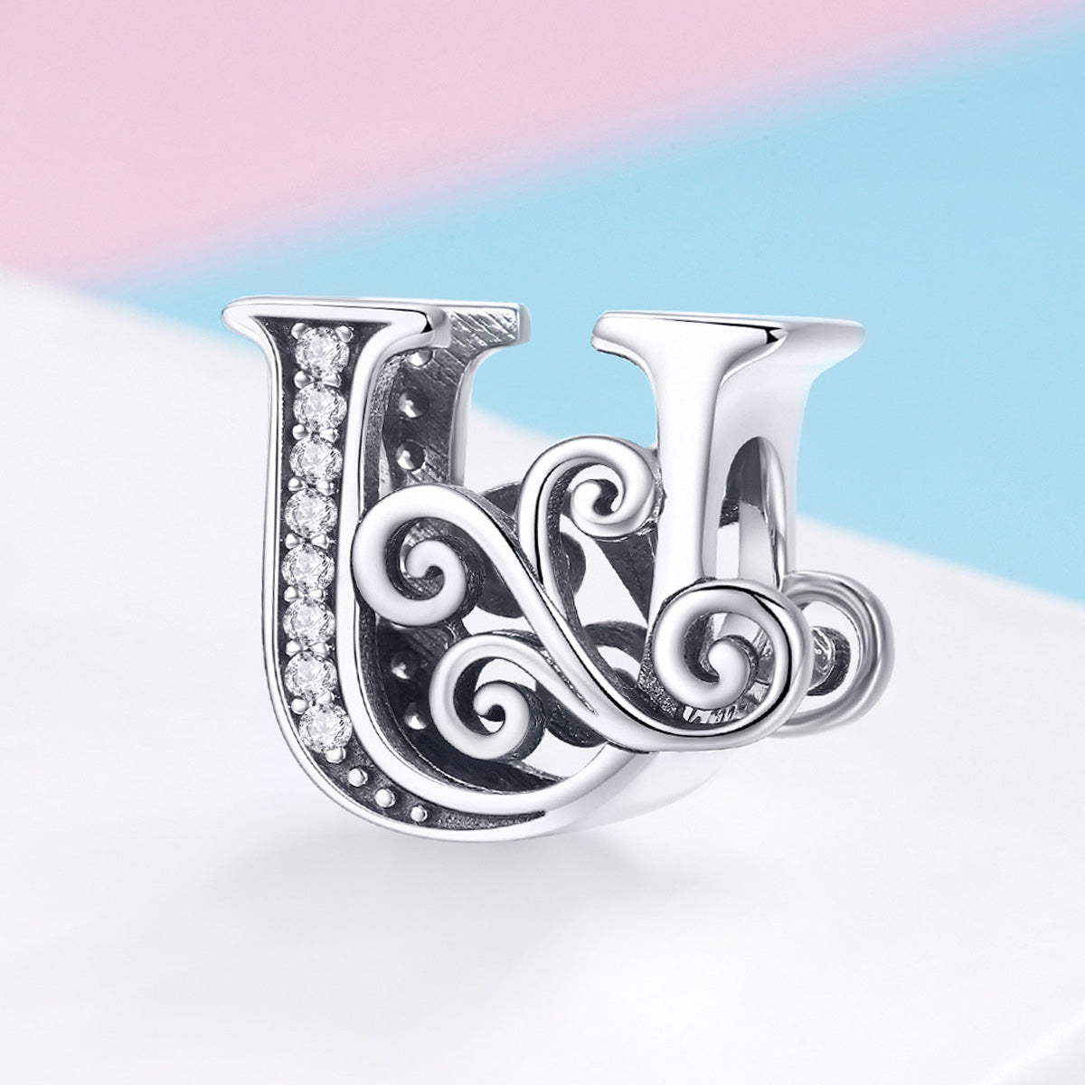 Fancy Letter U Charm