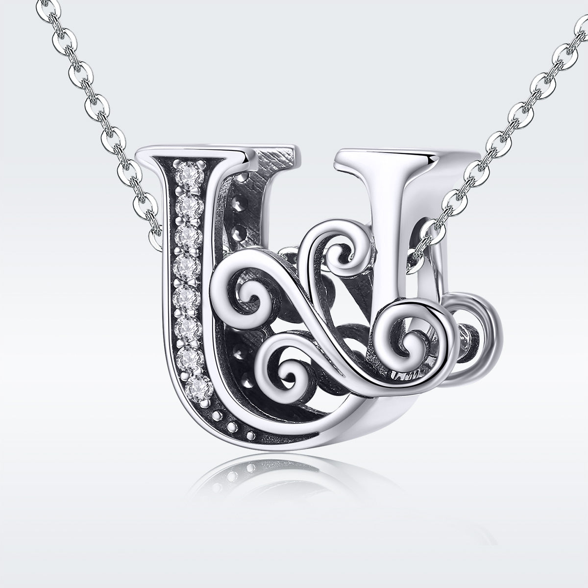 Fancy Letter U Charm