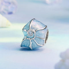 Blue Conch Shell Charm
