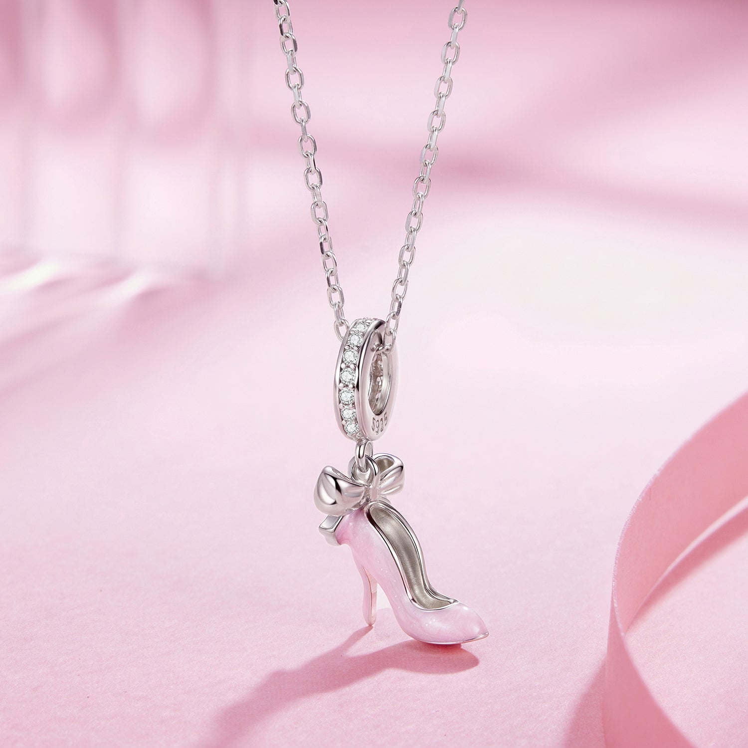 Pink High Heel Pendant Charm