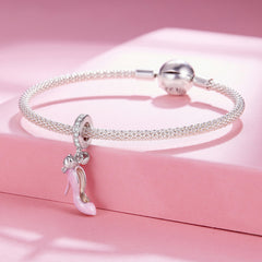 Pink High Heel Pendant Charm