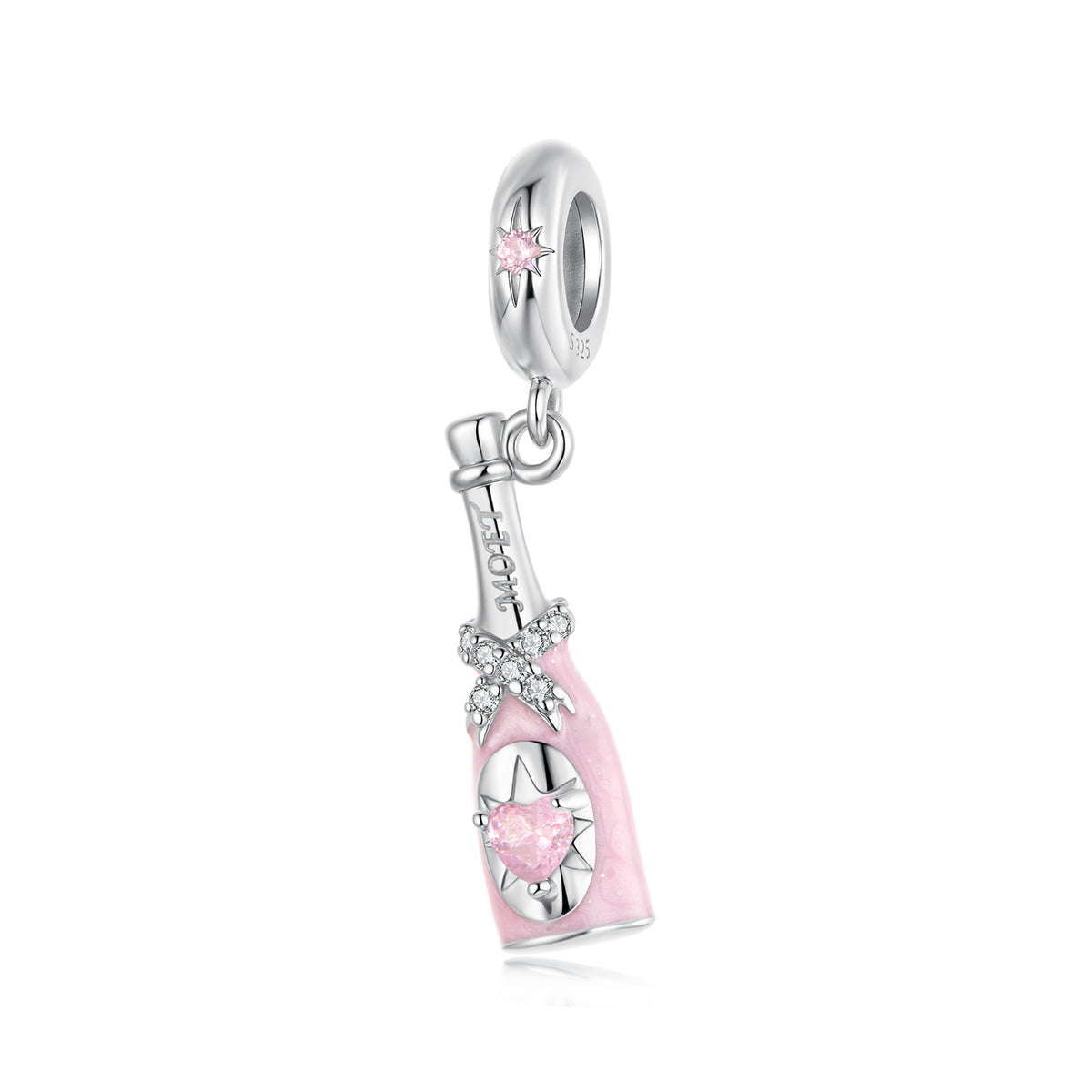 Pink Champagne Pendant Charm