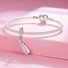 Pink Champagne Pendant Charm
