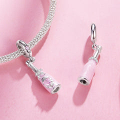 Pink Champagne Pendant Charm
