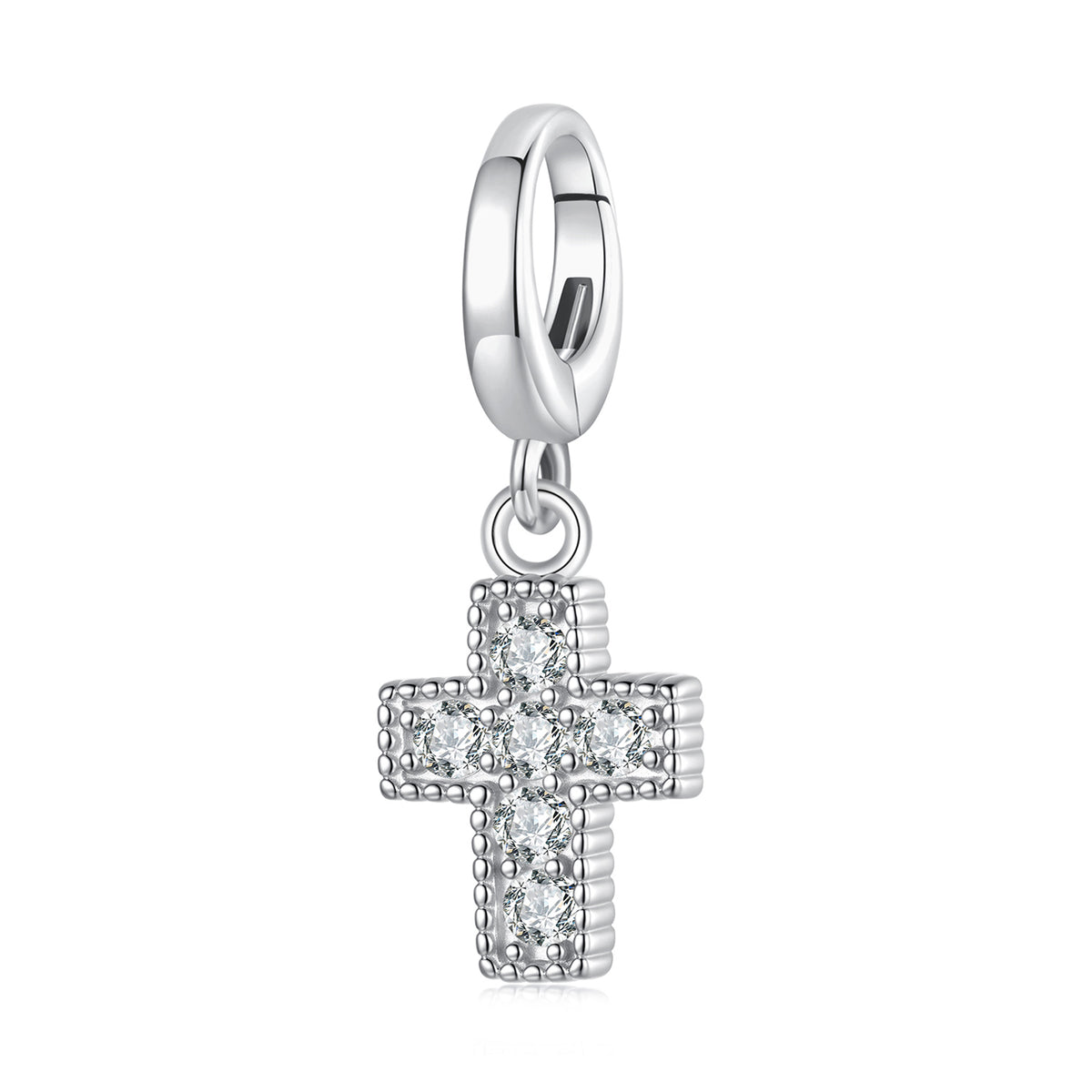 Silver Cross Pendant Charm