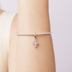 Silver Cross Pendant Charm