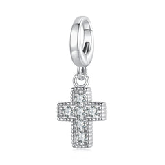 Silver Cross Pendant Charm