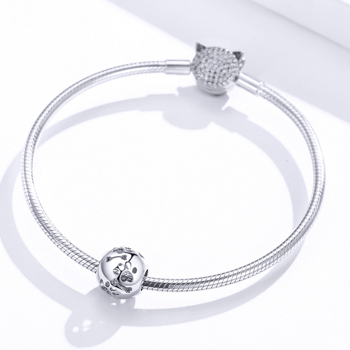 Paw Print & Bone Ball Charm - Lullaboo