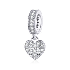 CZ Heart Dangle Charm