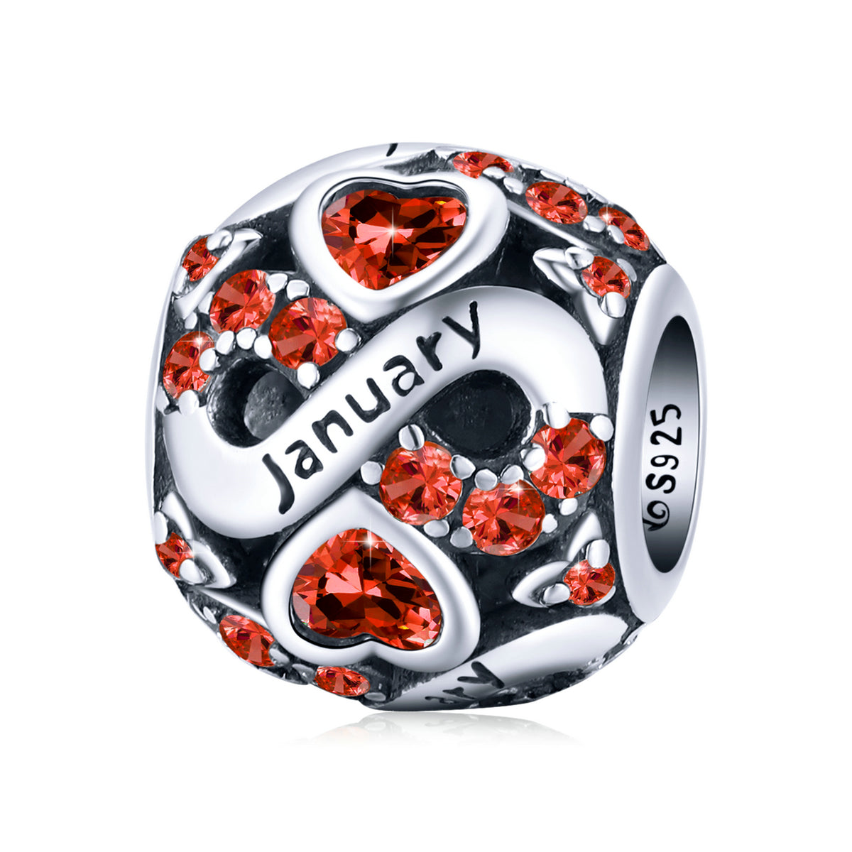 January Birthstone charm