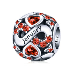 January Birthstone charm