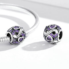 February Infinity Birthstone Charm