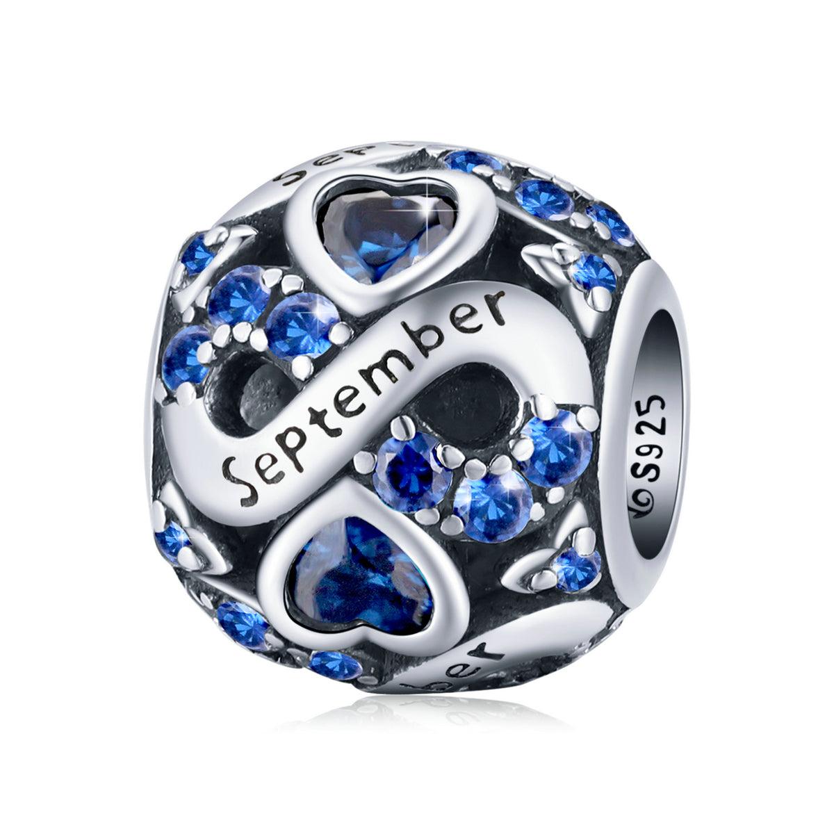 September Infinity Birthstone Charm