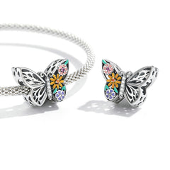 Floral Butterfly Charm