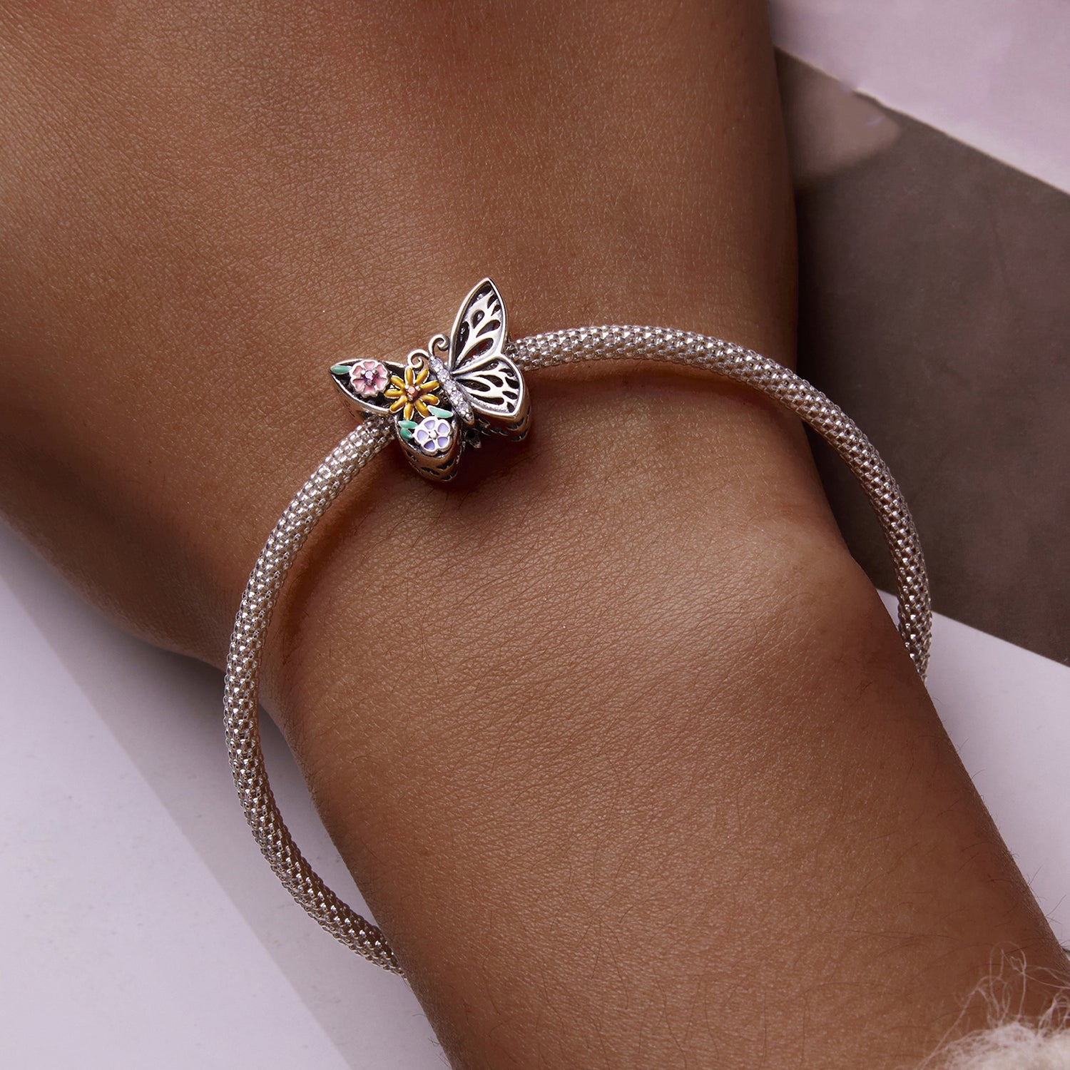 Floral Butterfly Charm