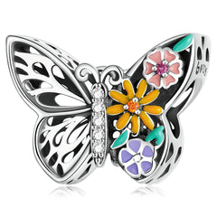 Floral Butterfly Charm