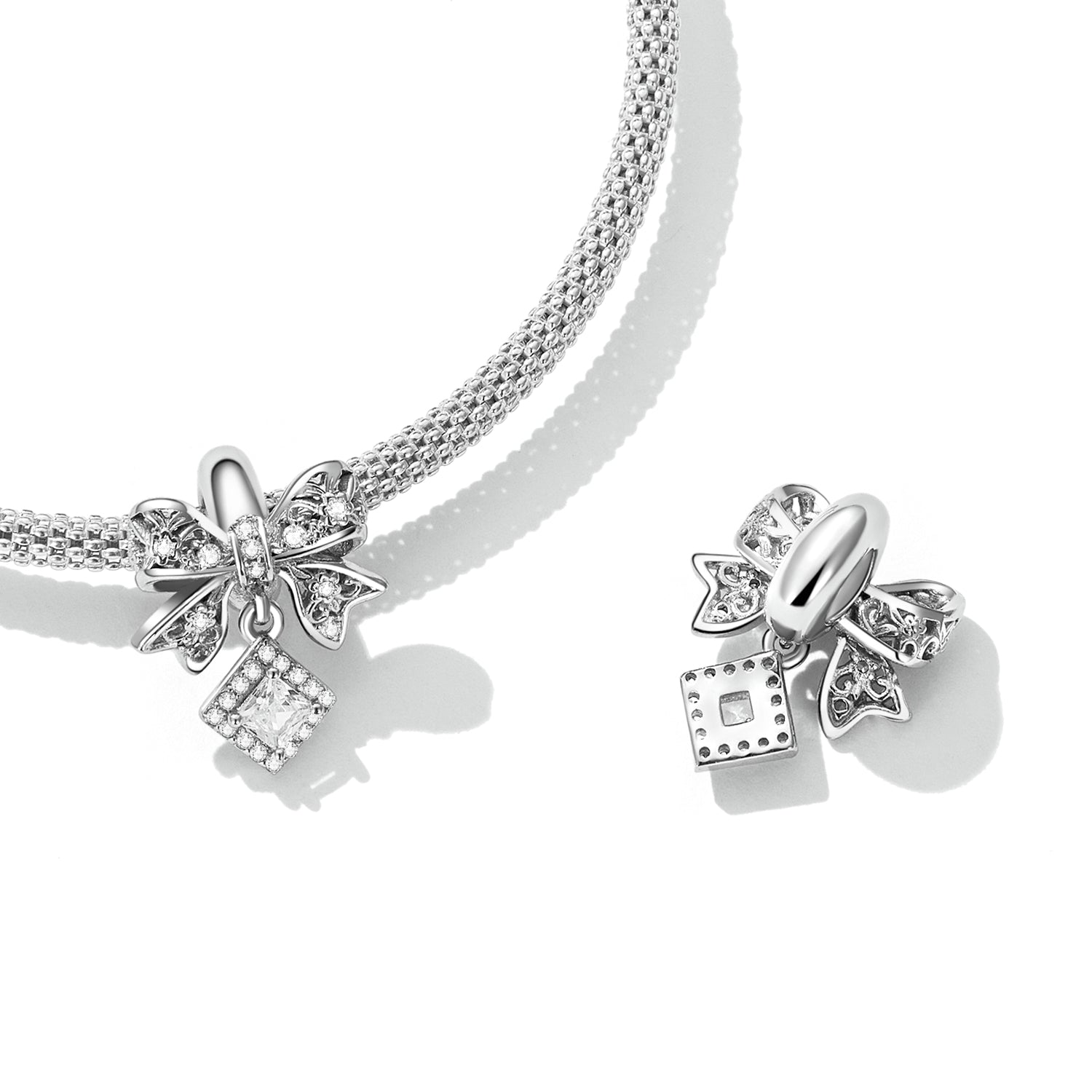 CZ Bow Charm