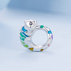 Rainbow Chameleon Charm