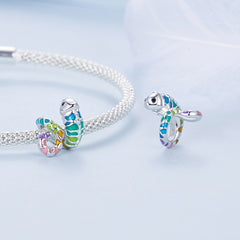 Rainbow Chameleon Charm