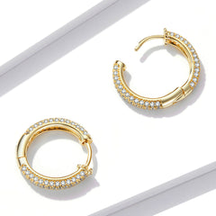 Glam Gold Rounded Hoop Earrings