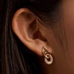 Gold Triple Drop Earrings