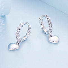 Twisted Heart Drop Earrings