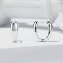 Chunky Silver Hoop Earrings