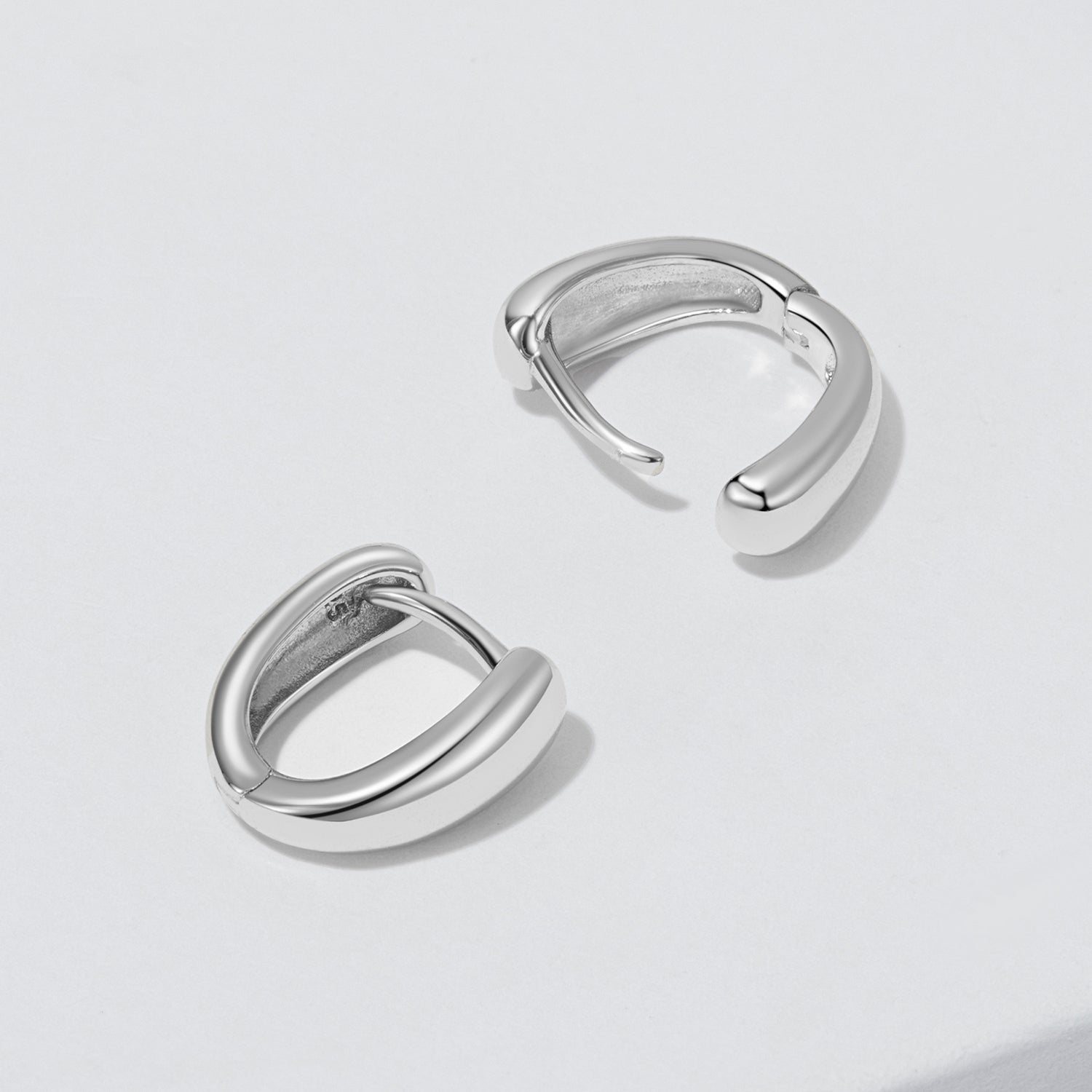 Chunky Silver Hoop Earrings