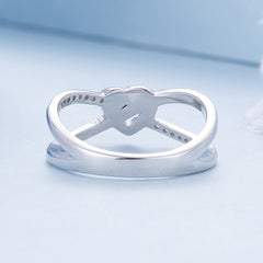 Geometric Twisted Heart Ring