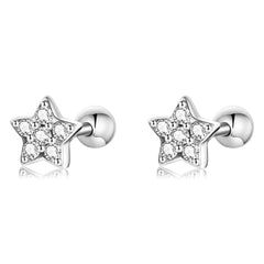 Petite CZ Star Stud Earrings