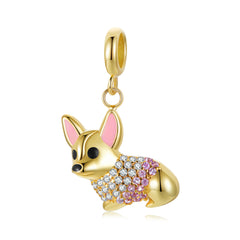 Gold Corgi Dangle Charm