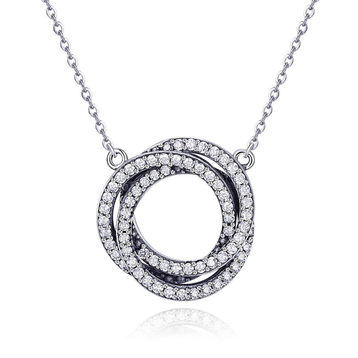 Intertwined Circles Pendant Necklace