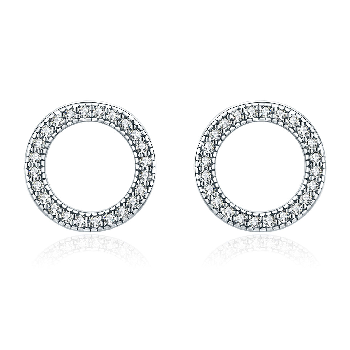 Petite Circle CZ Stud Earrings