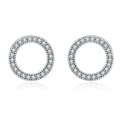 Petite Circle CZ Stud Earrings