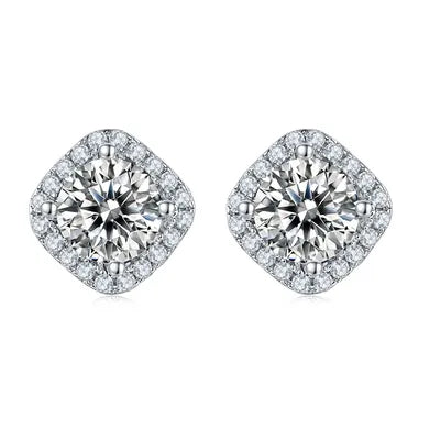 Diamond Moissanite Stud Earrings