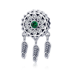 green dreamcatcher pandora charm