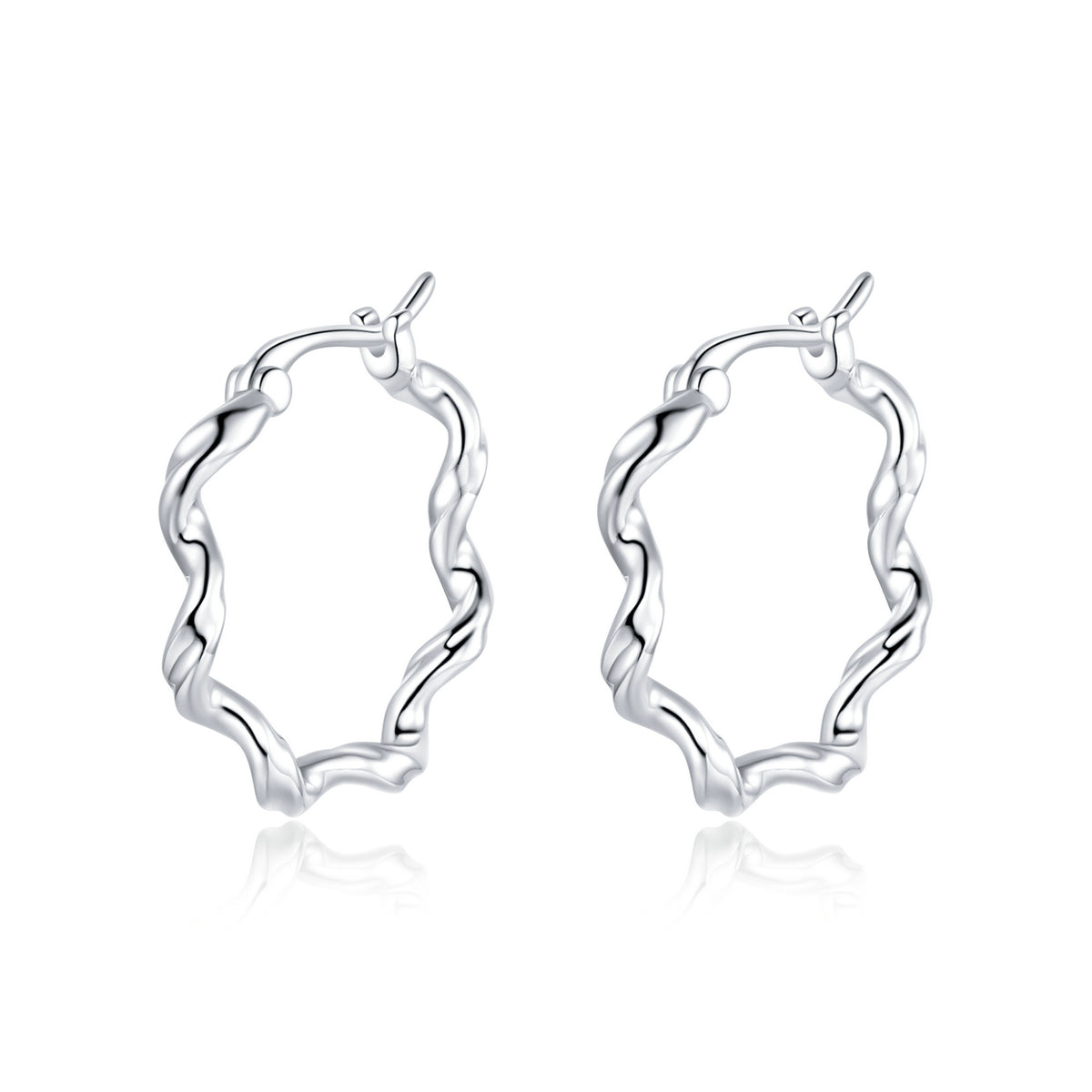 Wave Hoop Earrings