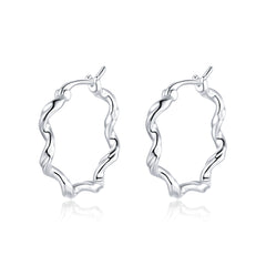 Wave Hoop Earrings