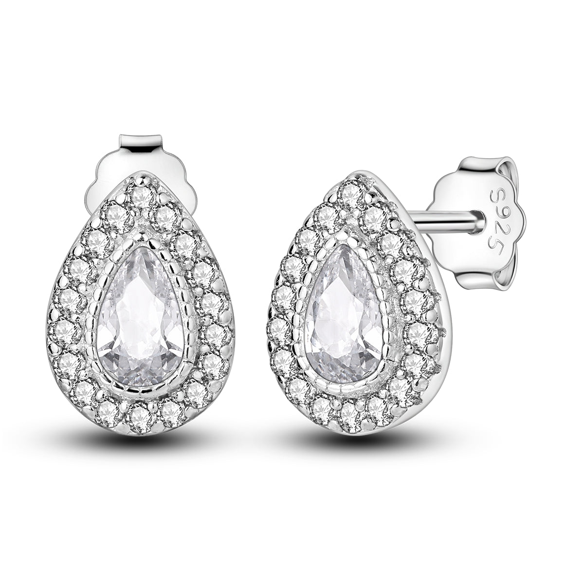 Tear Drop CZ Studs