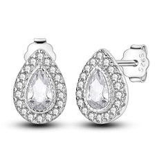 Tear Drop CZ Studs