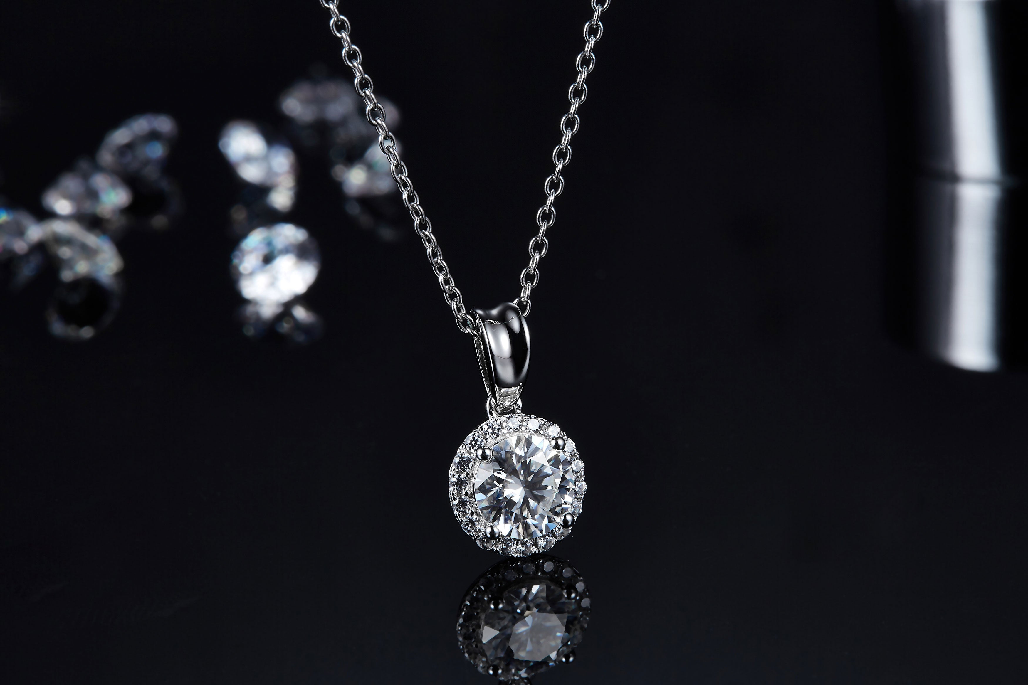 Round Moissanite Pendant Necklace