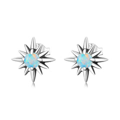 Opal Starburst Stud Earrings