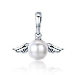 Pearl Angel Wings Charm NZ | Lullaboo