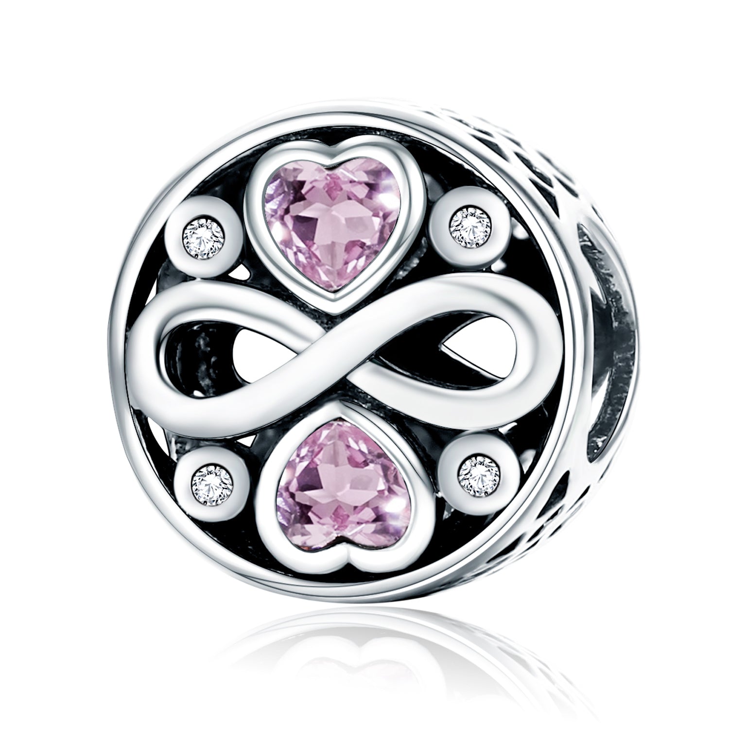 Pink Heart Infinity Charm NZ | Lullaboo