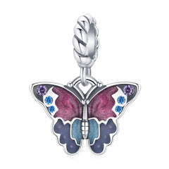 Pink Purple Butterfly Charm NZ | Lullaboo
