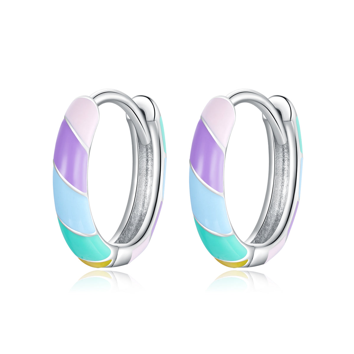 Rainbow Hoop Earrings