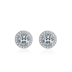 Round Moissanite Stud Earrings